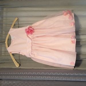 Girls pink fancy dress, sz 2T